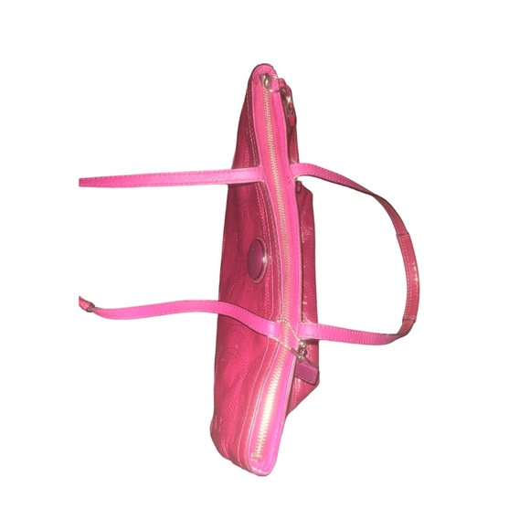 Coach Berry Pink Patent Leather Stitch C Signature - Picture 2 of 12